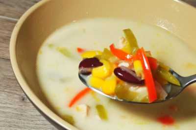 Кукурузно-фасолевый сливочный суп Суккоташ с курицей, рецепт с фото и видео