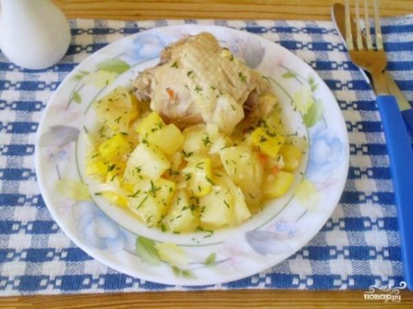 Курица с овощами и кабачками - просто,вкусно - фоторецепт пошагово