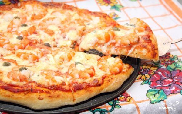 Пицца с креветками - просто,вкусно - фоторецепт пошагово