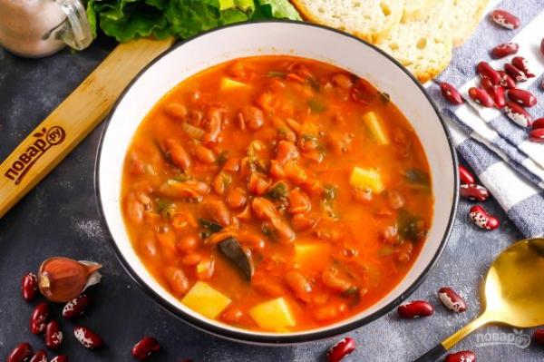 Фасолевый суп с томатной пастой - просто,вкусно - фоторецепт пошагово