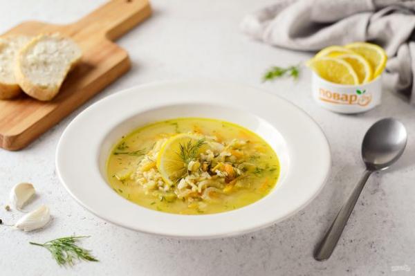 Греческий лимонный суп - просто,вкусно - фоторецепт пошагово