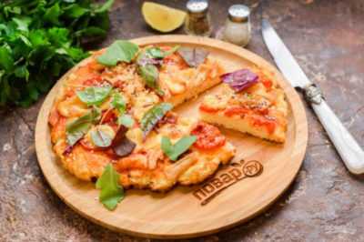 ПП пицца на творожном тесте - просто,вкусно - фоторецепт пошагово