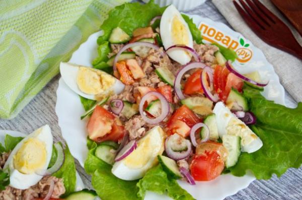 салат с тунцом - пошаговый рецепт