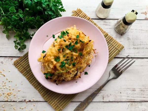 Запеканка с фаршем, капустой и картофелем - просто,вкусно - фоторецепт пошагово