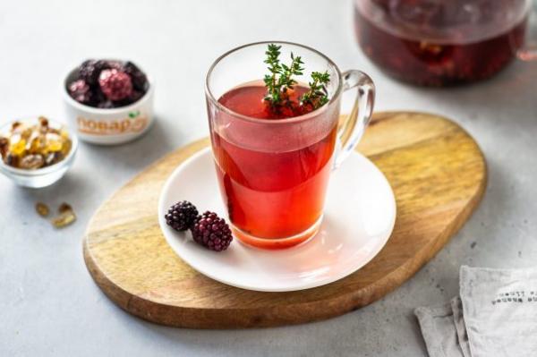 Чай с ежевикой - просто,вкусно - фоторецепт пошагово