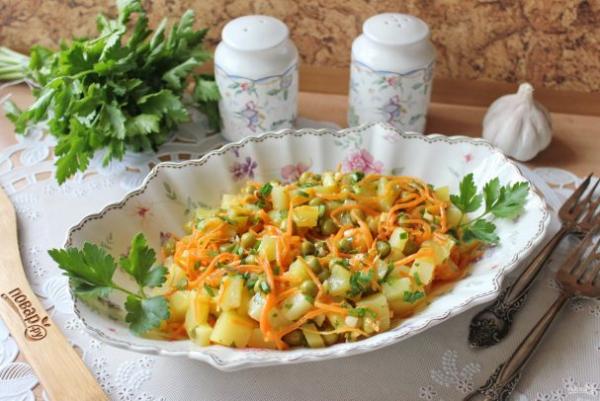Салат с картофелем и морковью по-корейски - просто,вкусно - фоторецепт пошагово