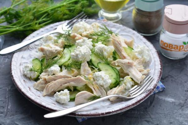 Салат с курицей и творогом - просто,вкусно - фоторецепт пошагово