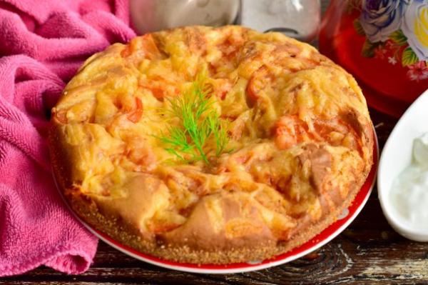 Заливной пирог с помидорами и сыром - просто,вкусно - фоторецепт пошагово