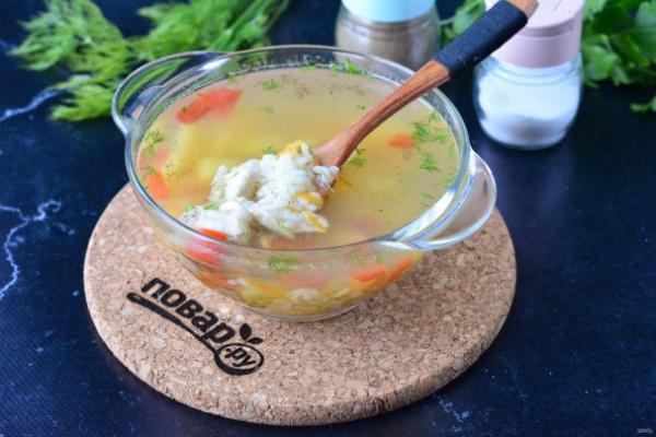 Диетический суп с рисом - просто,вкусно - фоторецепт пошагово