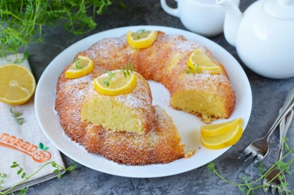 Лимонный пирог простой - просто,вкусно - фоторецепт пошагово