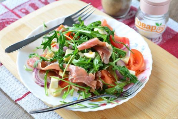 Салат с хамоном и рукколой - просто,вкусно - фоторецепт пошагово