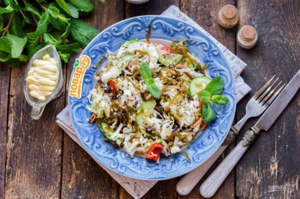 Салат с морской и пекинской капустой - просто,вкусно - фоторецепт пошагово