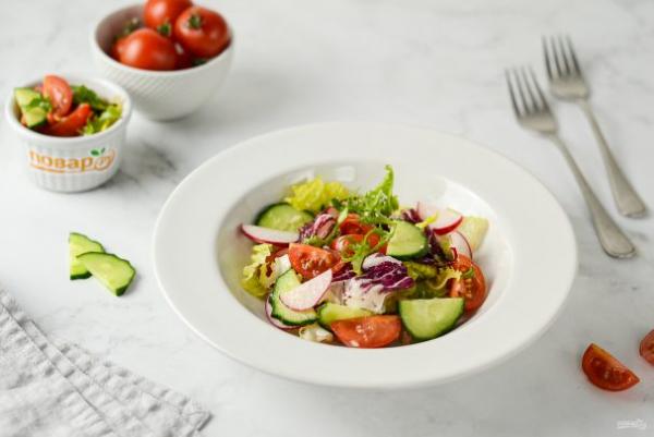 Салат с оливковым маслом - просто,вкусно - фоторецепт пошагово