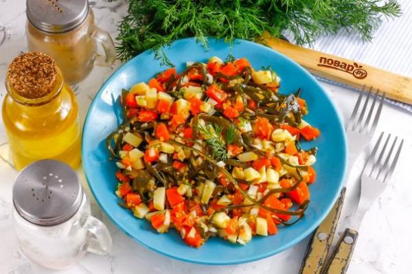 Вкусный салат из морской капусты - просто,вкусно - фоторецепт пошагово
