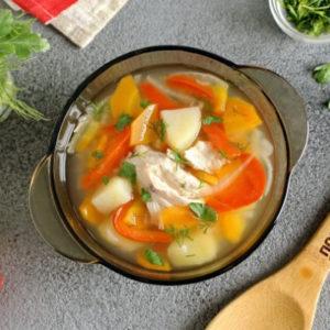 Диетический суп на курином бульоне - просто,вкусно - фоторецепт пошагово