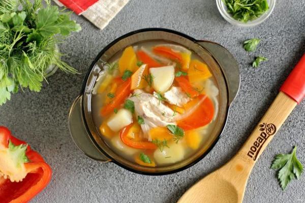 Диетический суп на курином бульоне - просто,вкусно - фоторецепт пошагово