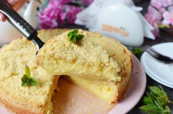 Пирог с заварным кремом - просто,вкусно - фоторецепт пошагово