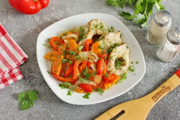 Рыбные стейки с овощами в духовке - просто,вкусно - фоторецепт пошагово