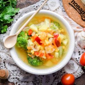 Суп с брокколи и кукурузой - просто,вкусно - фоторецепт пошагово