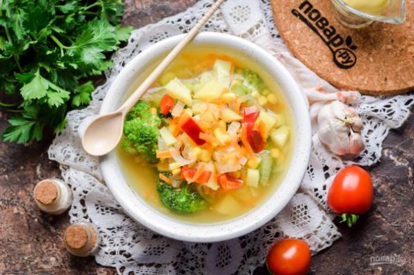 Суп с брокколи и кукурузой - просто,вкусно - фоторецепт пошагово