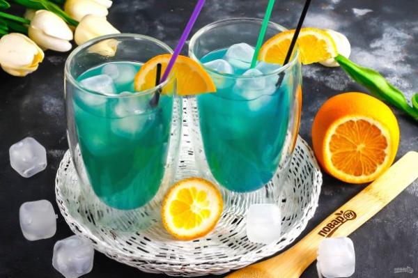 Безалкогольный коктейль "Голубая лагуна" - просто,вкусно - фоторецепт пошагово