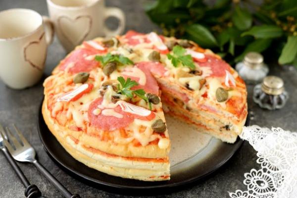 Четырехэтажная пицца - просто,вкусно - фоторецепт пошагово
