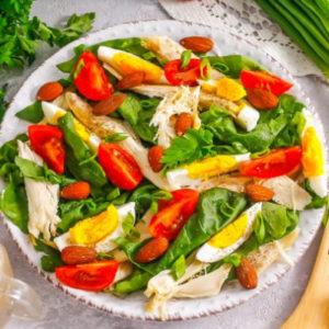 Салат с миндалем и курицей - просто,вкусно - фоторецепт пошагово