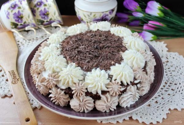 Шоколадный торт со взбитыми сливками - просто,вкусно - фоторецепт пошагово