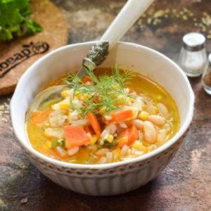 Суп с фасолью и кукурузой - просто,вкусно - фоторецепт пошагово