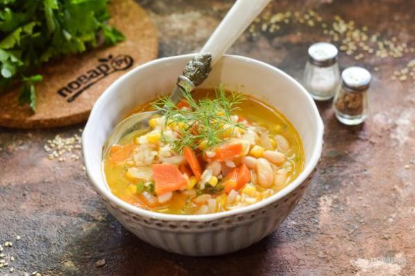 Суп с фасолью и кукурузой - просто,вкусно - фоторецепт пошагово