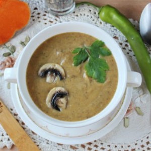 Тыквенный суп-пюре с шампиньонами - просто,вкусно - фоторецепт пошагово